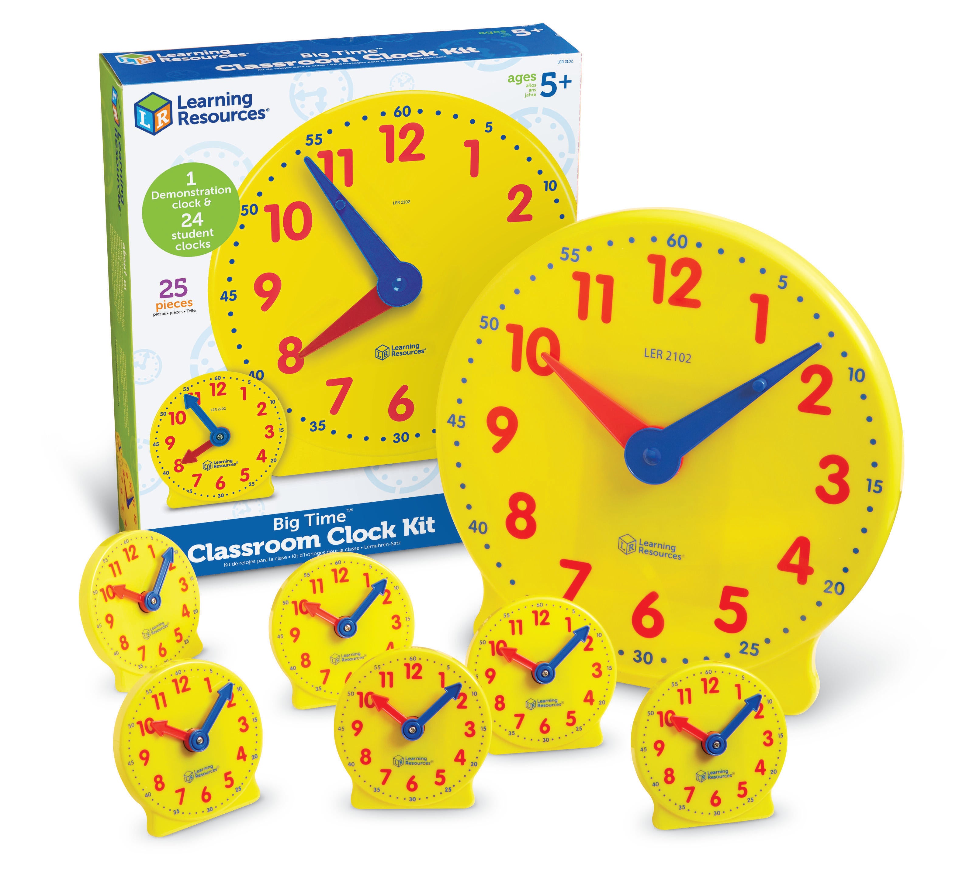 Learning Resources Classroom Clock Kit, Set of 25 367404